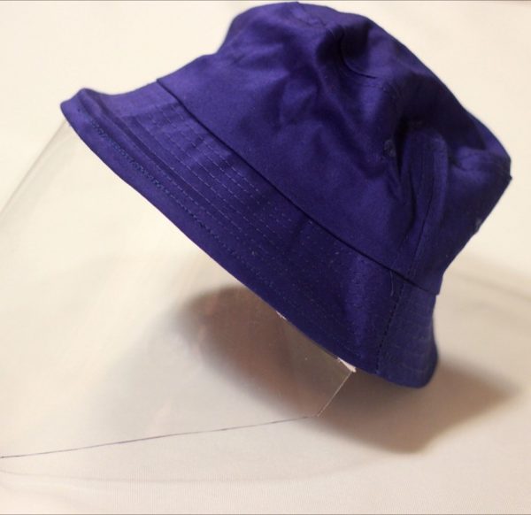 Bucket hat with medical grade face shield -various colours