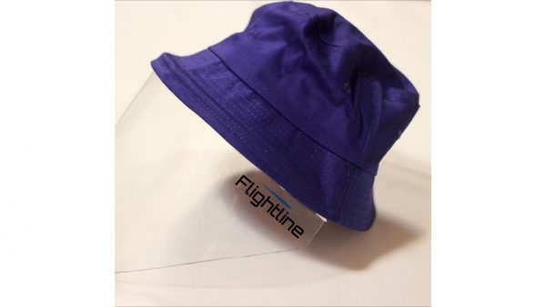 BRANDED BUCKET HAT WITH MEDICAL GRADE FACE SHIELD- VARIOUS COLOURS